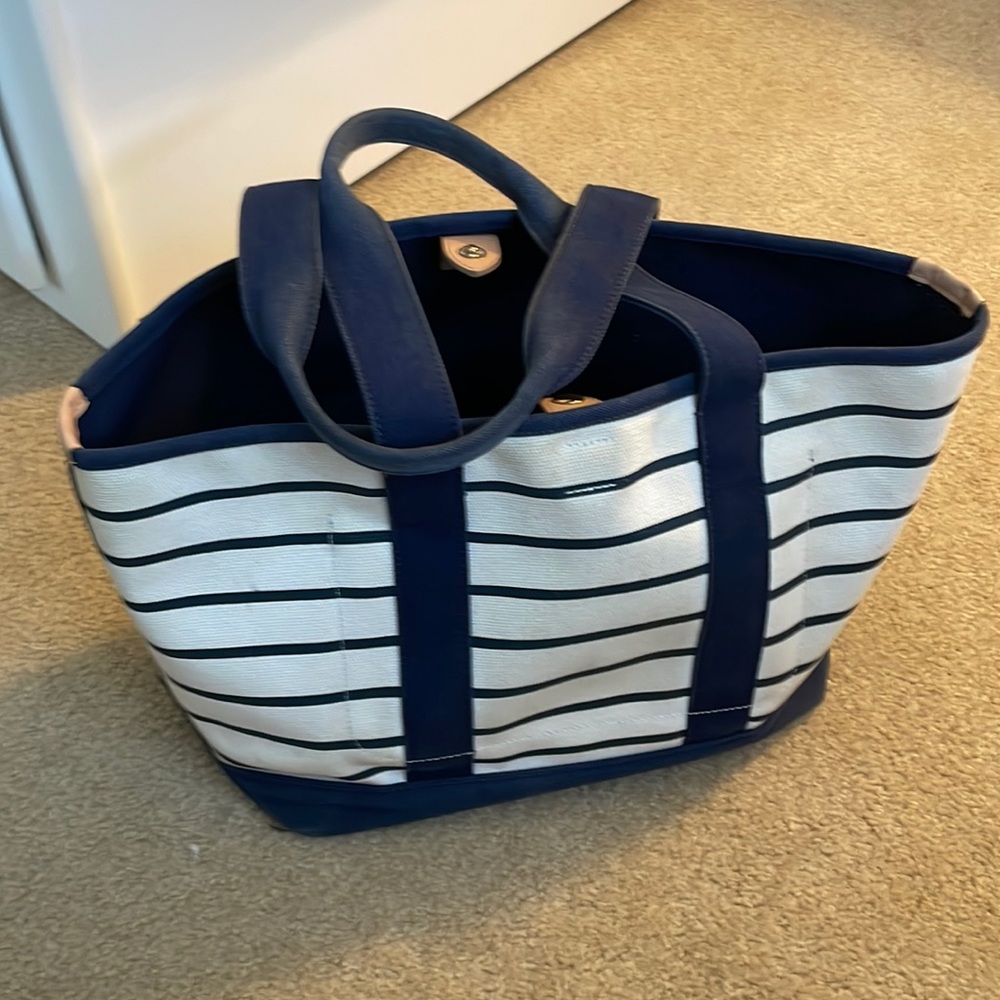 J.Crew Striped Cotton Canvas Bag